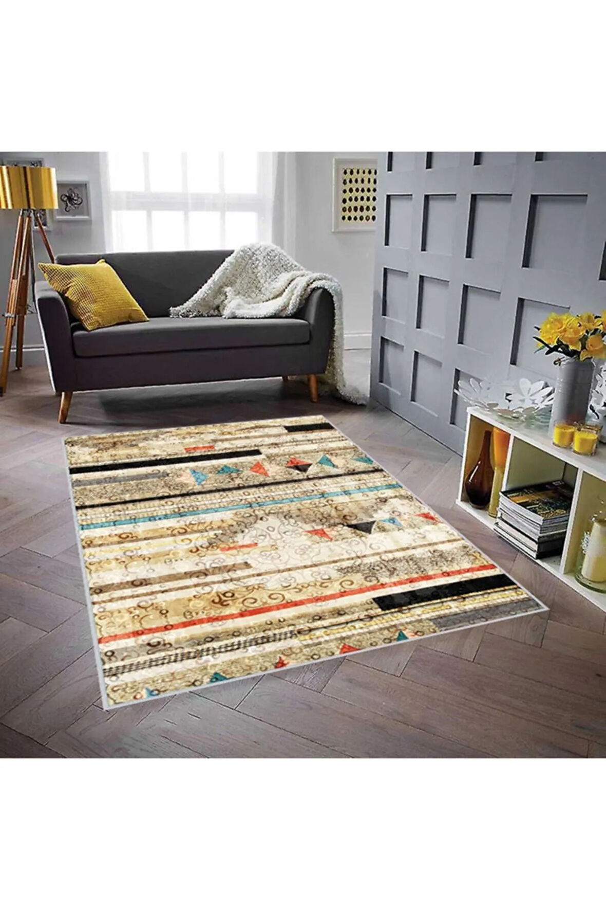 Dijital Baskı Yıkanabilir Kaymaz Taban Salon Halısı Ve Yolluk RVG1519-HY1205