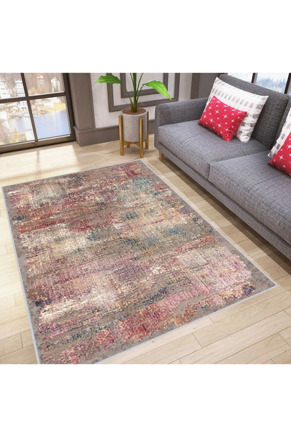 Dijital Baskı Yıkanabilir Kaymaz Taban Salon Halısı Ve Yolluk RVG1646-HT134