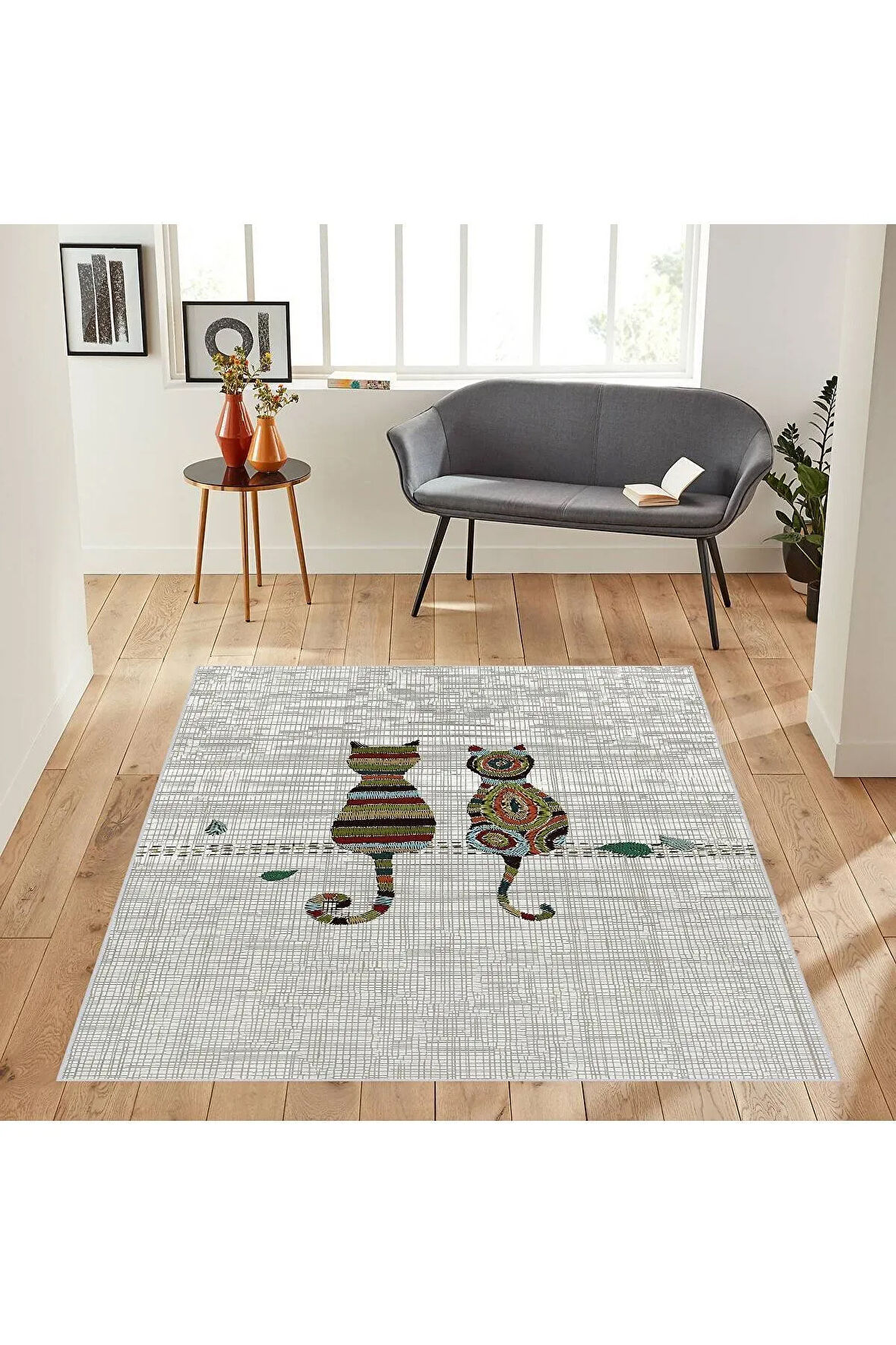 Dijital Baskı Yıkanabilir Kaymaz Taban Salon Halısı Ve Yolluk RVG1855-SM286