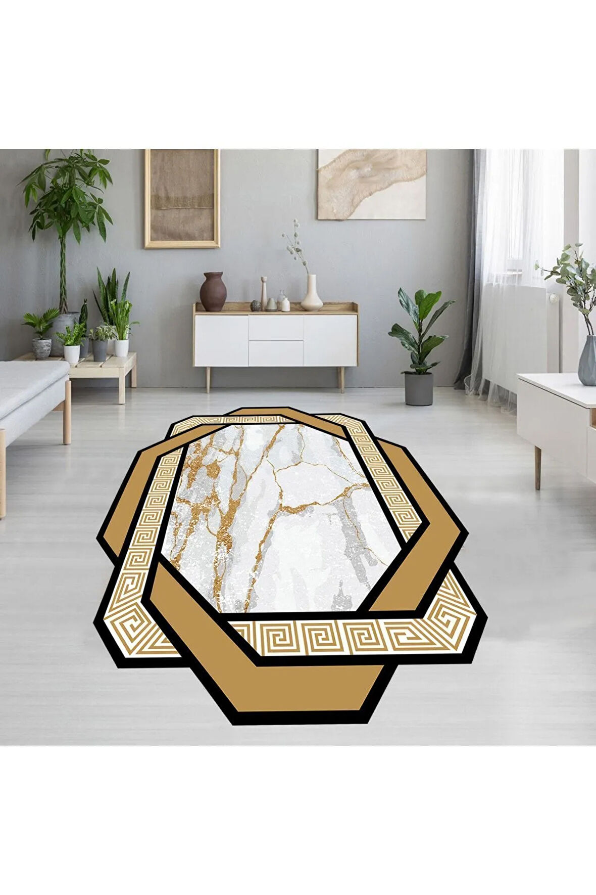 Dijital Baskı Yıkanabilir Kaymaz Taban Salon Halısı Ve Yolluk RVG1909-SD115