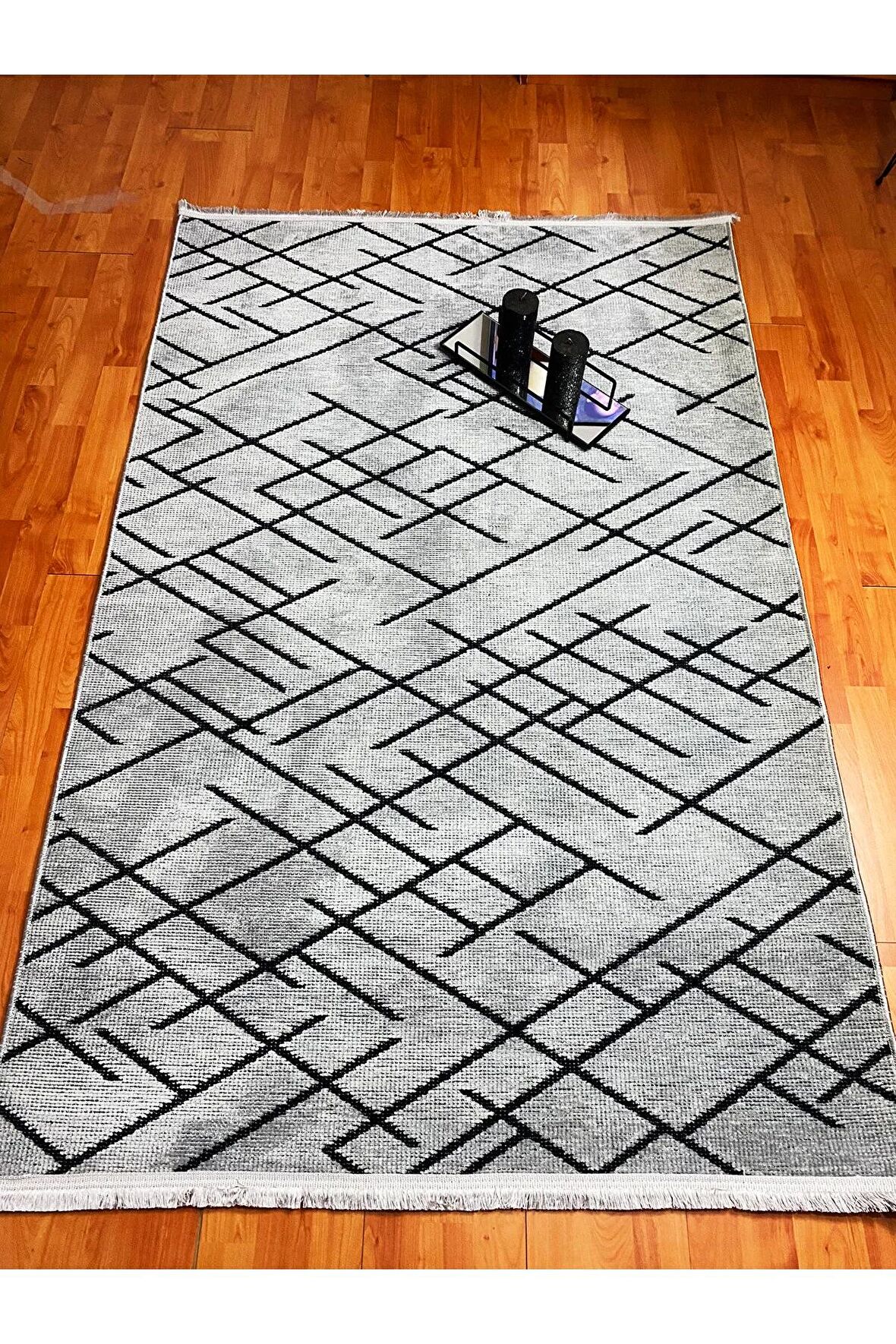 Rovigo Home Modern Şönil Dokuma Halı Yolluk ÇZGL SR-Gri