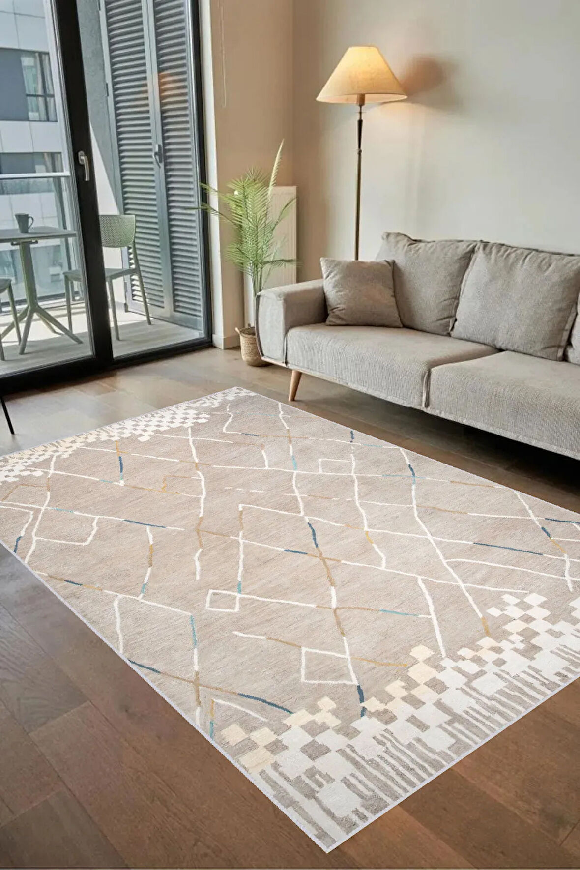 Dijital Baskı Yıkanabilir Kaymaz Taban Salon Halısı Ve Yolluk RVGHM0012