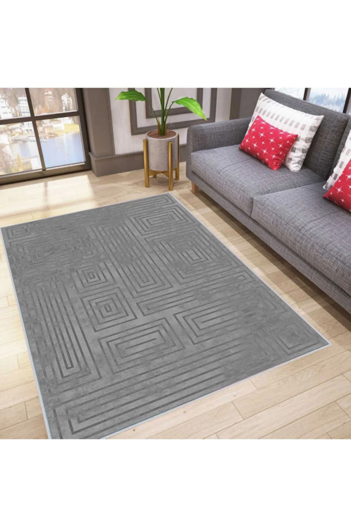 Dijital Baskı Yıkanabilir Kaymaz Taban Salon Halısı Ve Yolluk RVG0036-SD1039