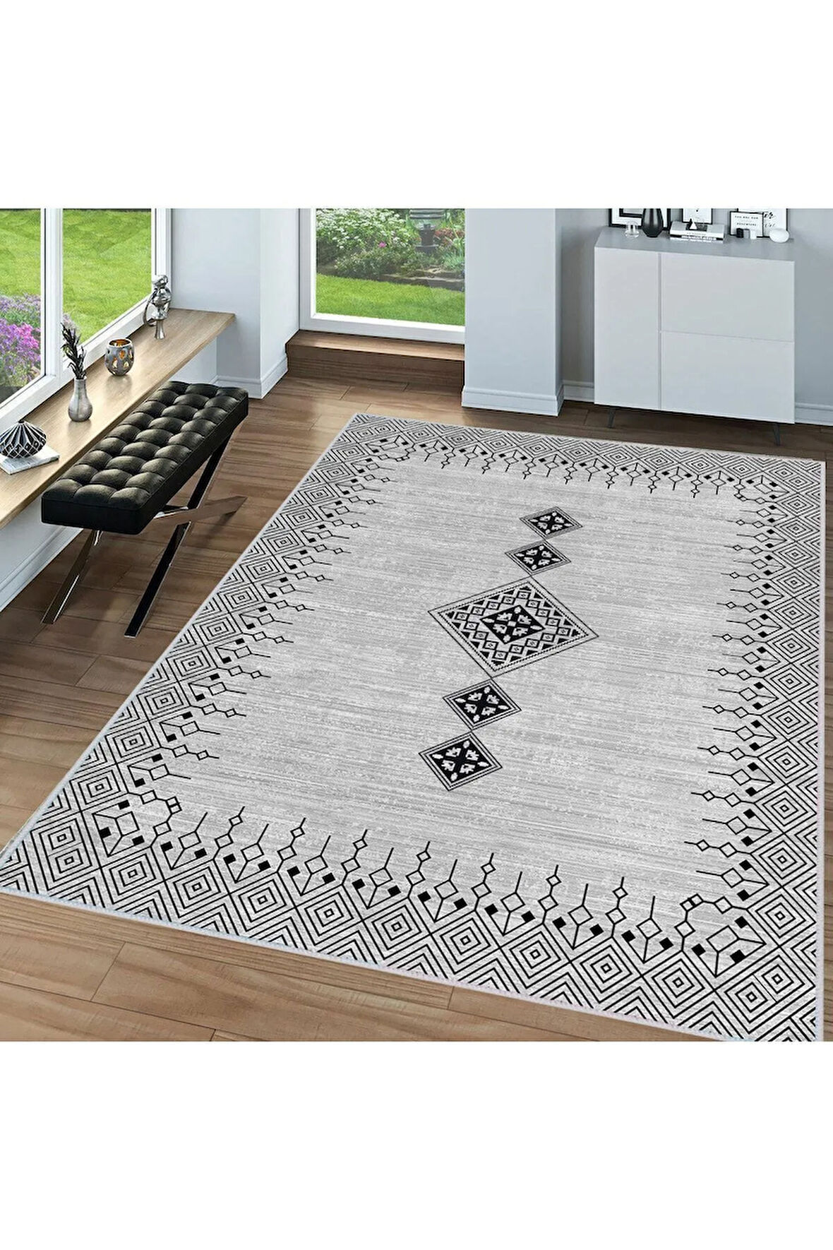 Dijital Baskı Yıkanabilir Kaymaz Taban Salon Halısı Ve Yolluk RVG0046-SD1106