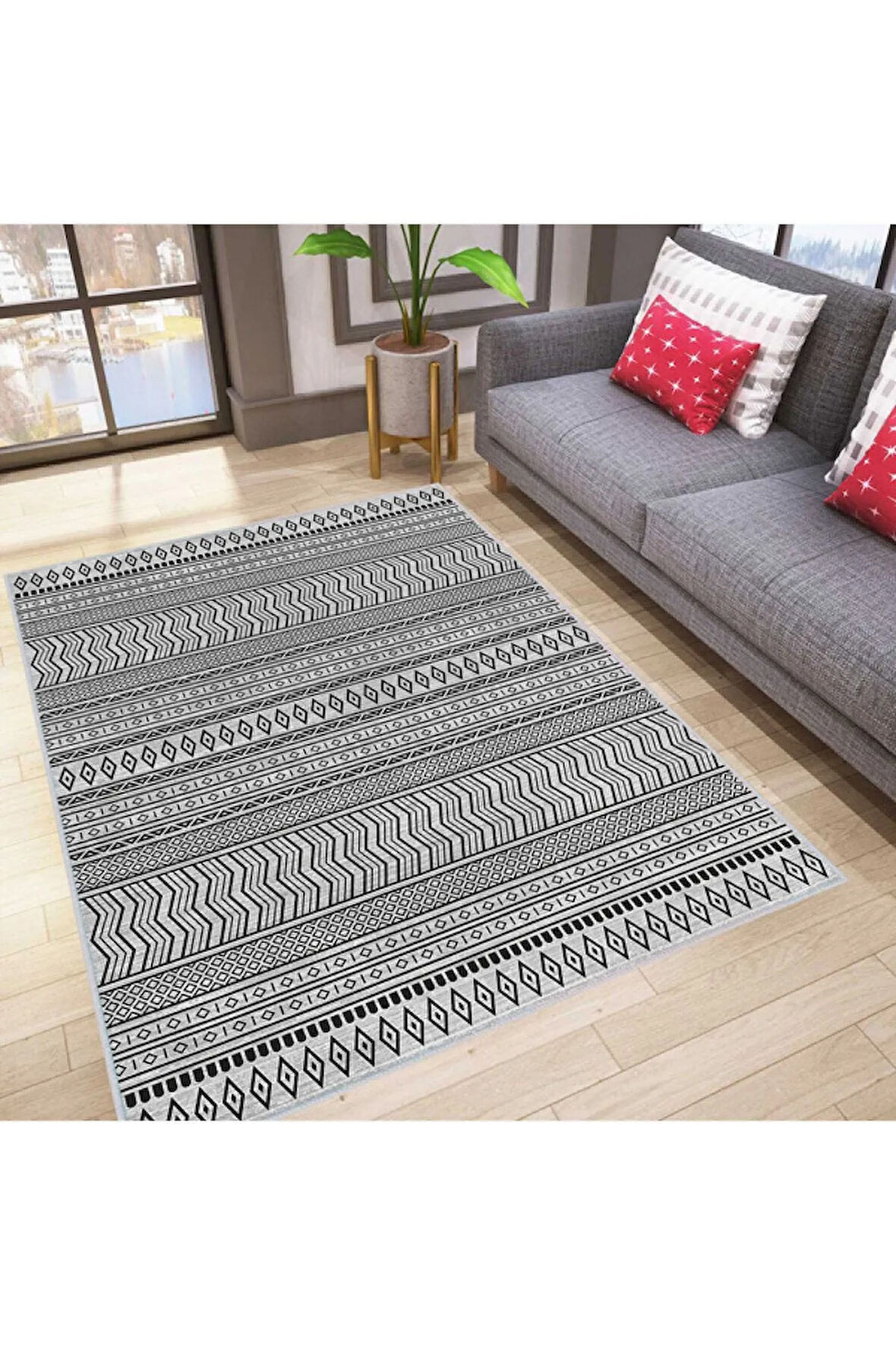 Dijital Baskı Yıkanabilir Kaymaz Taban Salon Halısı Ve Yolluk RVG0054-SD1163