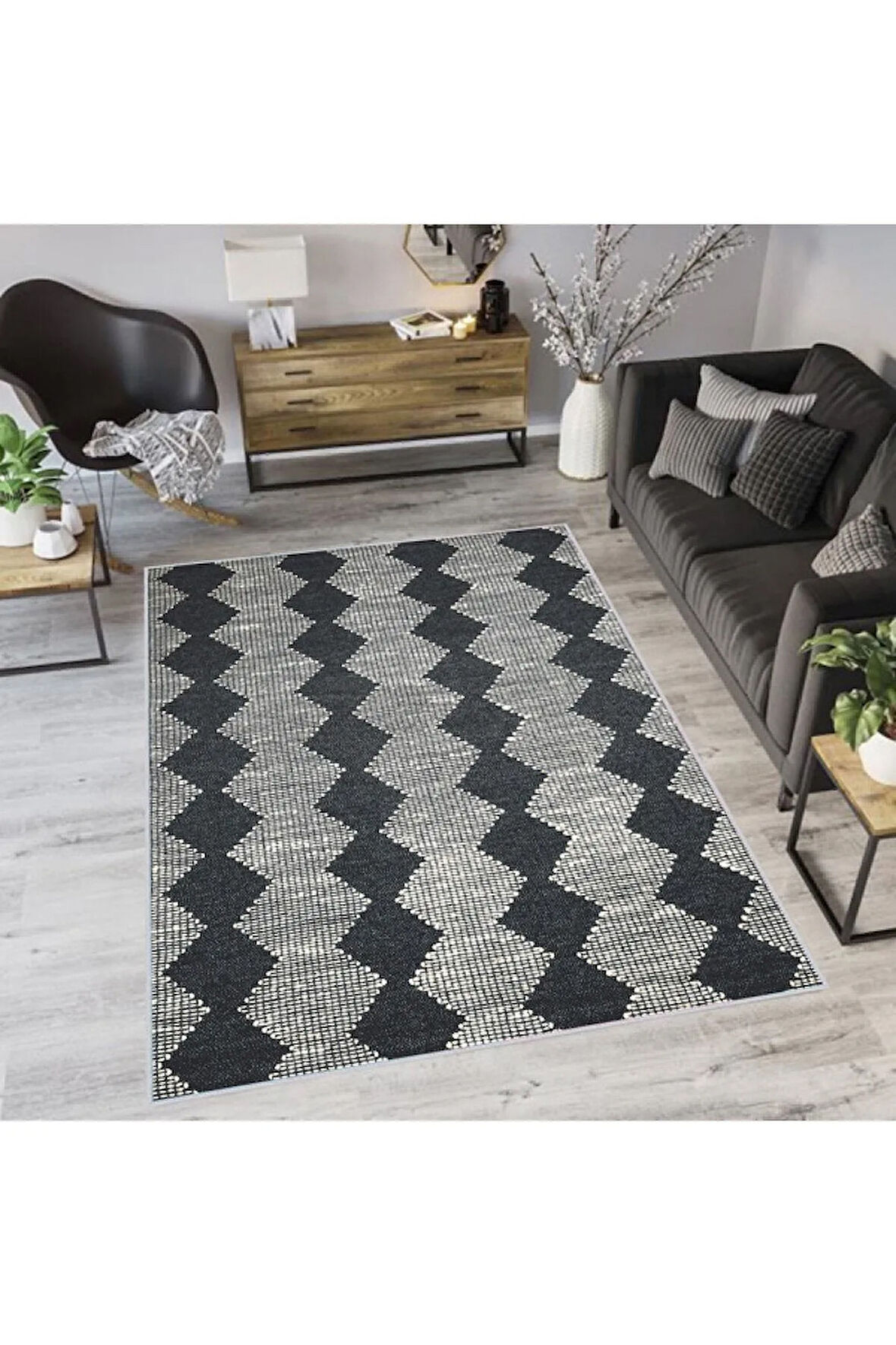 Dijital Baskı Yıkanabilir Kaymaz Taban Salon Halısı Ve Yolluk RVG0061-SM12