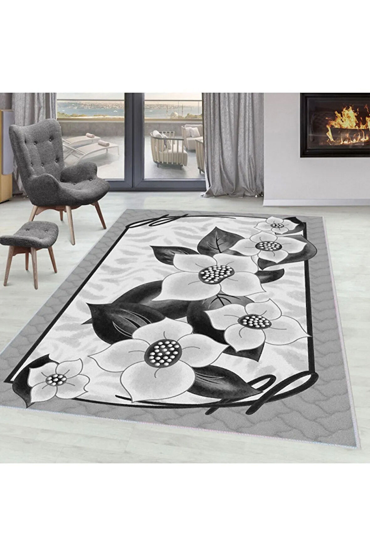 Dijital Baskı Yıkanabilir Kaymaz Taban Salon Halısı Ve Yolluk RVG0065-SM44