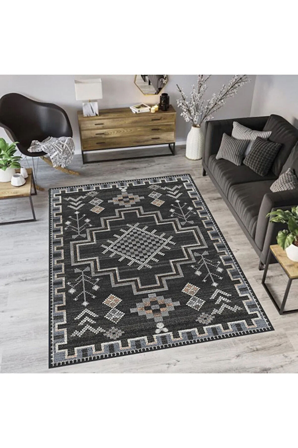 Dijital Baskı Yıkanabilir Kaymaz Taban Salon Halısı Ve Yolluk RVG0070-SD806