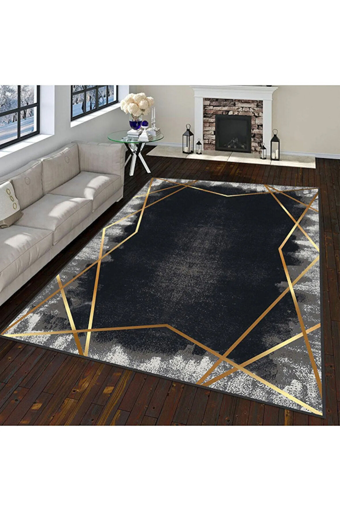 Dijital Baskı Yıkanabilir Kaymaz Taban Salon Halısı Ve Yolluk RVG0071-SD401