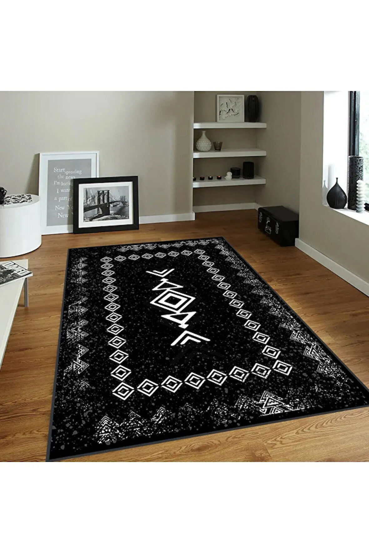 Dijital Baskı Yıkanabilir Kaymaz Taban Salon Halısı Ve Yolluk RVG0097-SD1045