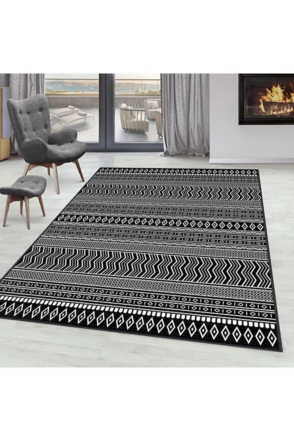 Dijital Baskı Yıkanabilir Kaymaz Taban Salon Halısı Ve Yolluk RVG0110-SD1164