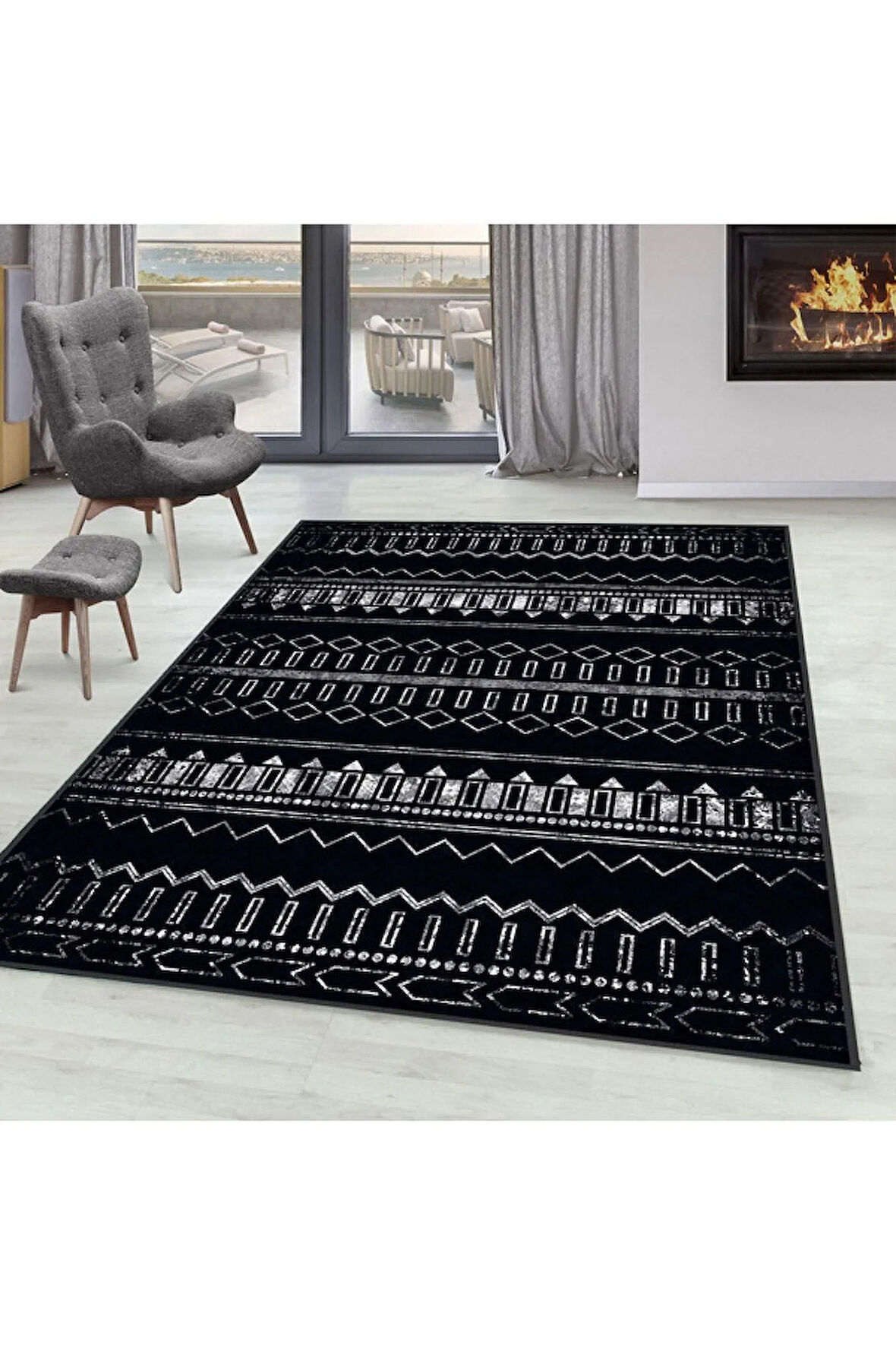 Dijital Baskı Yıkanabilir Kaymaz Taban Salon Halısı Ve Yolluk RVG0112-SD1172