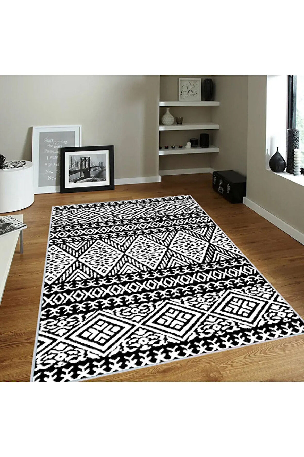 Dijital Baskı Yıkanabilir Kaymaz Taban Salon Halısı Ve Yolluk RVG0122-SD843