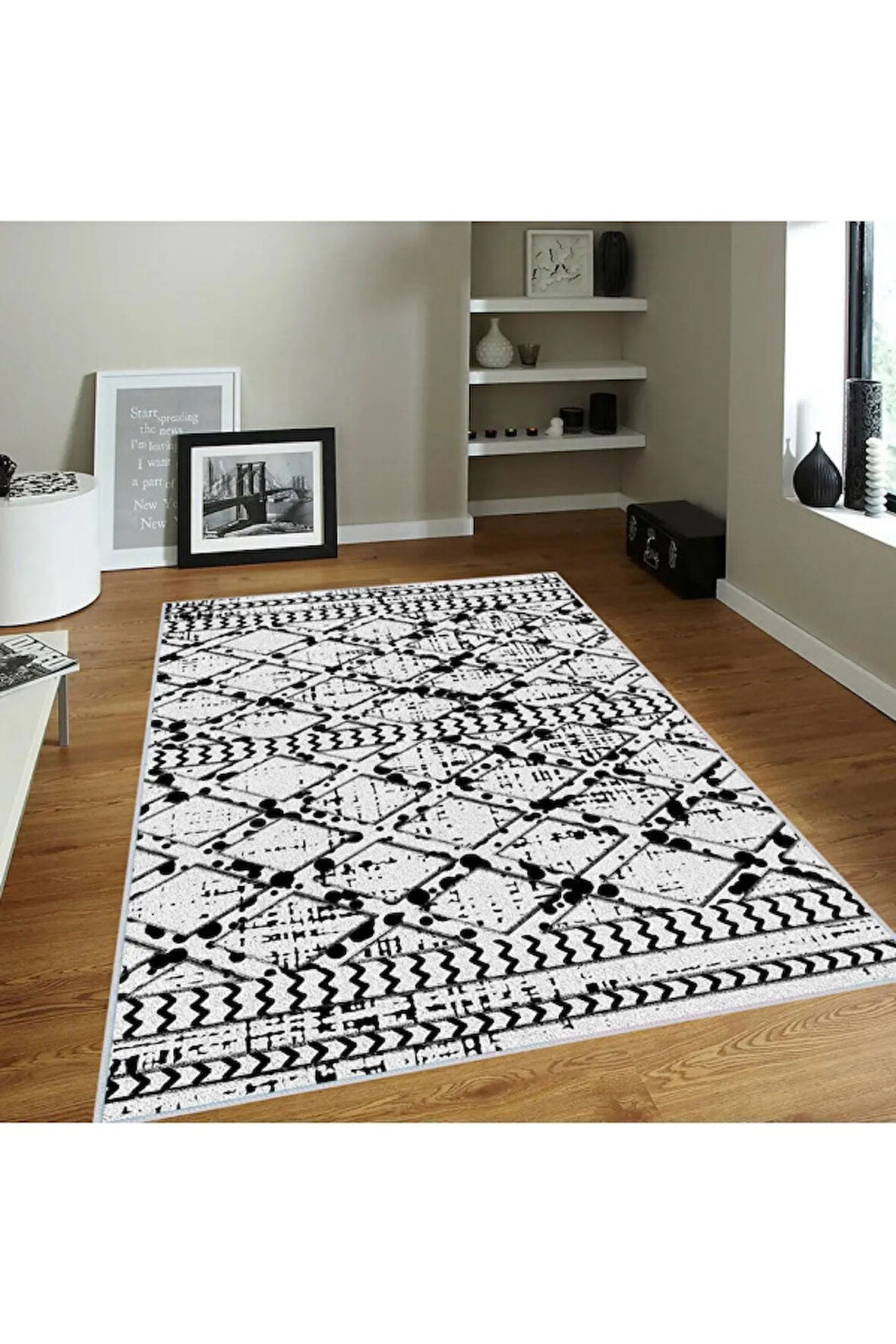 Dijital Baskı Yıkanabilir Kaymaz Taban Salon Halısı Ve Yolluk RVG0126-SD922