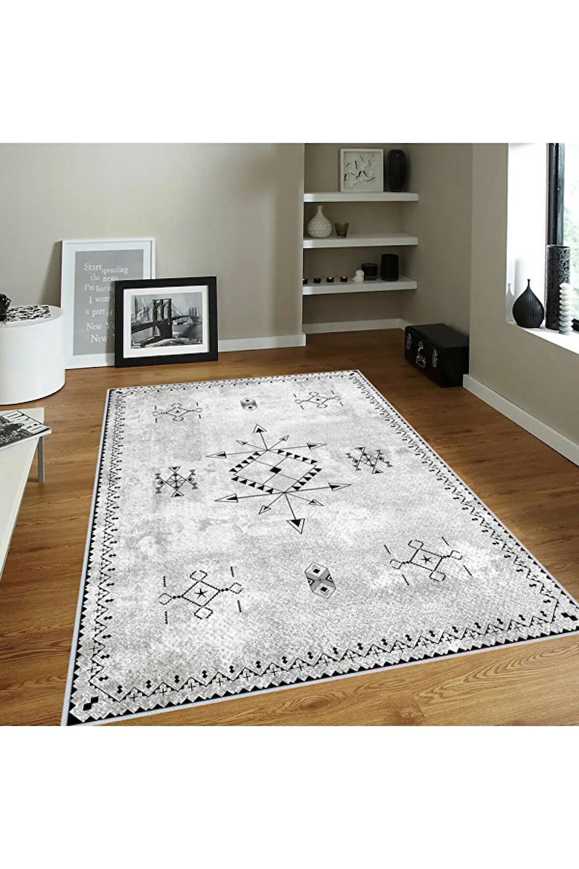 Dijital Baskı Yıkanabilir Kaymaz Taban Salon Halısı Ve Yolluk RVG0128-SD958