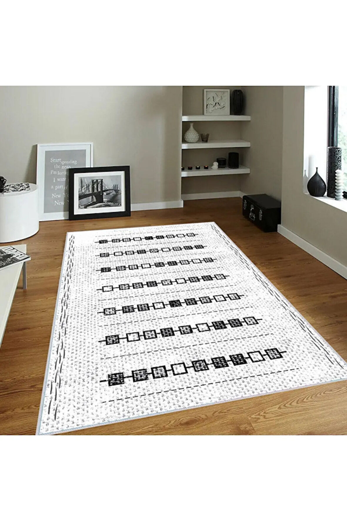 Dijital Baskı Yıkanabilir Kaymaz Taban Salon Halısı Ve Yolluk RVG0129-SD1014