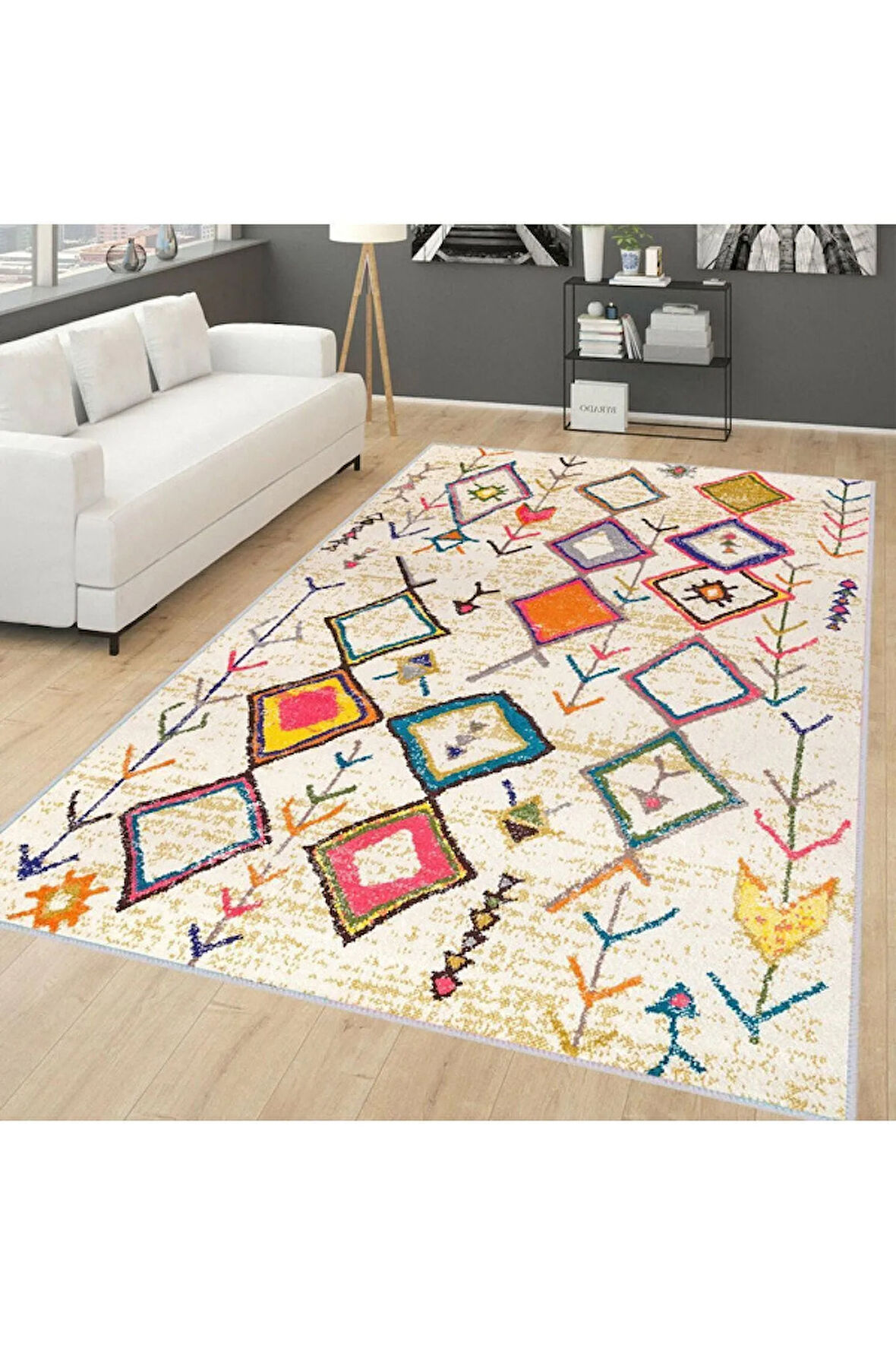 Dijital Baskı Yıkanabilir Kaymaz Taban Salon Halısı Ve Yolluk RVG0146-SD1183