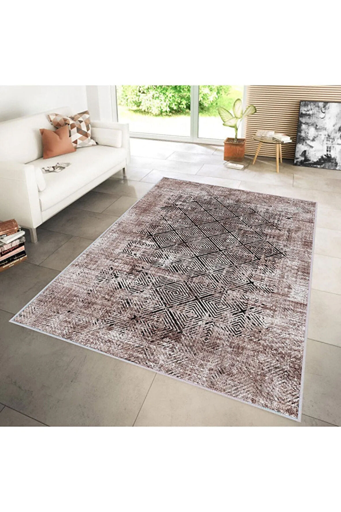 Dijital Baskı Yıkanabilir Kaymaz Taban Salon Halısı Ve Yolluk RVG0157-SD829