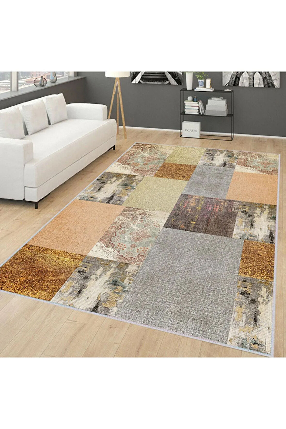 Dijital Baskı Yıkanabilir Kaymaz Taban Salon Halısı Ve Yolluk RVG0164-SD1149