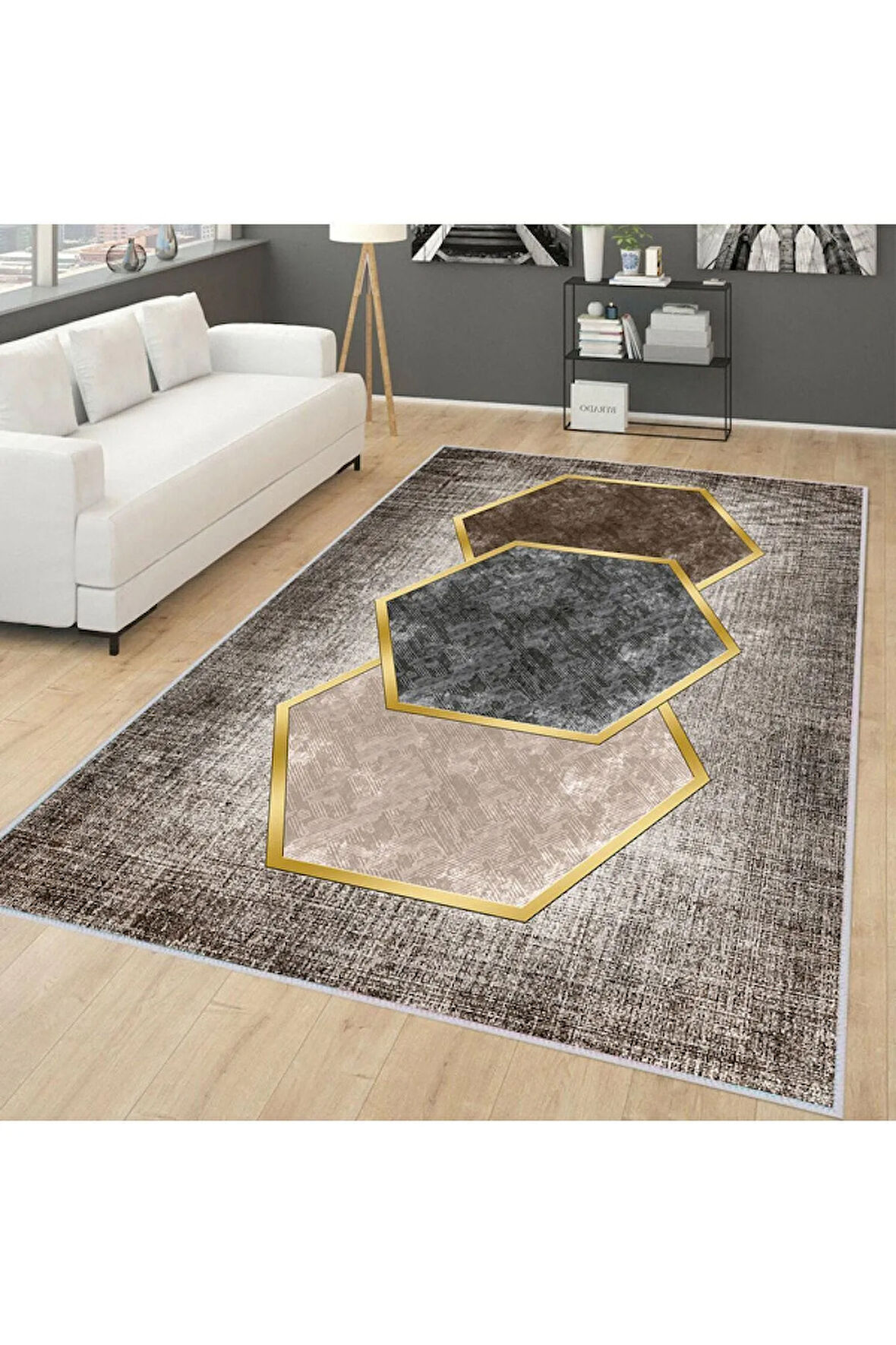 Dijital Baskı Yıkanabilir Kaymaz Taban Salon Halısı Ve Yolluk RVG0167-SM28