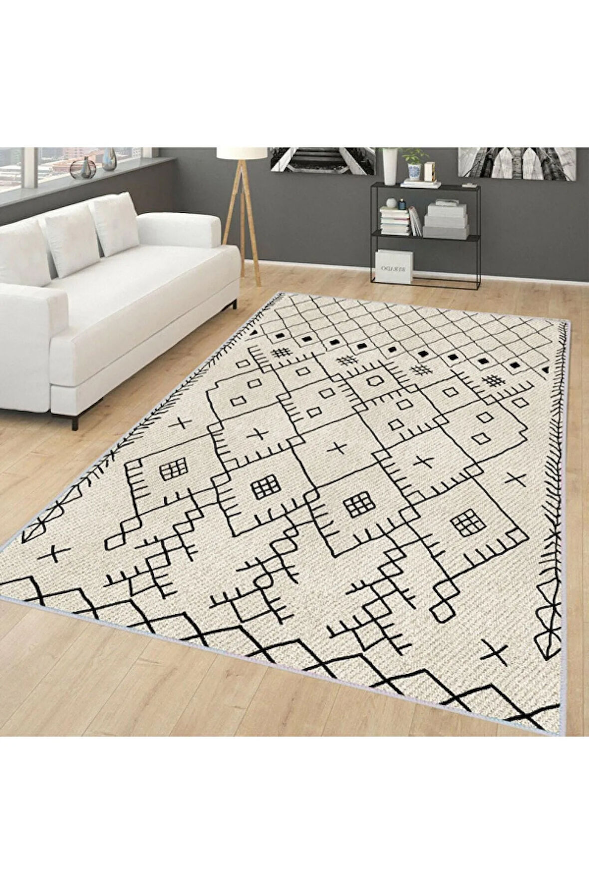 Dijital Baskı Yıkanabilir Kaymaz Taban Salon Halısı Ve Yolluk RVG0169-SD555