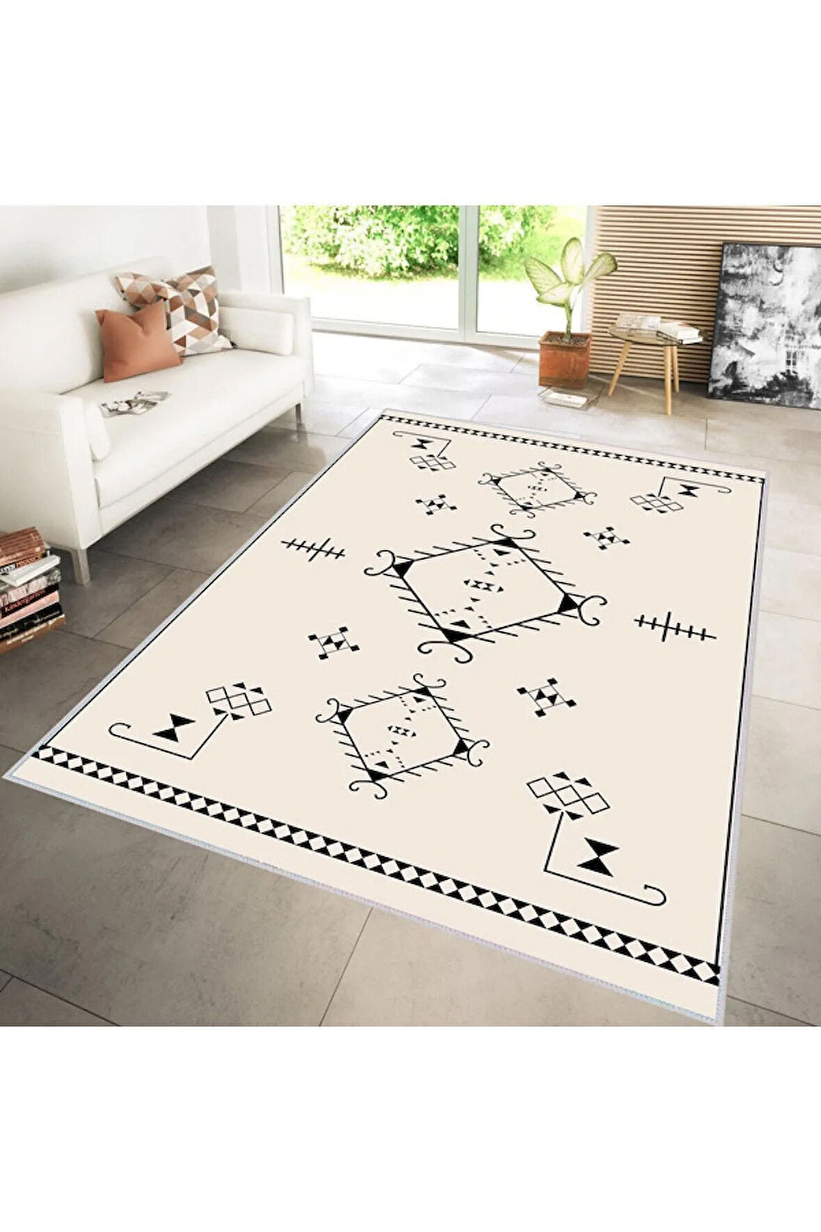 Dijital Baskı Yıkanabilir Kaymaz Taban Salon Halısı Ve Yolluk RVG0172-SD720