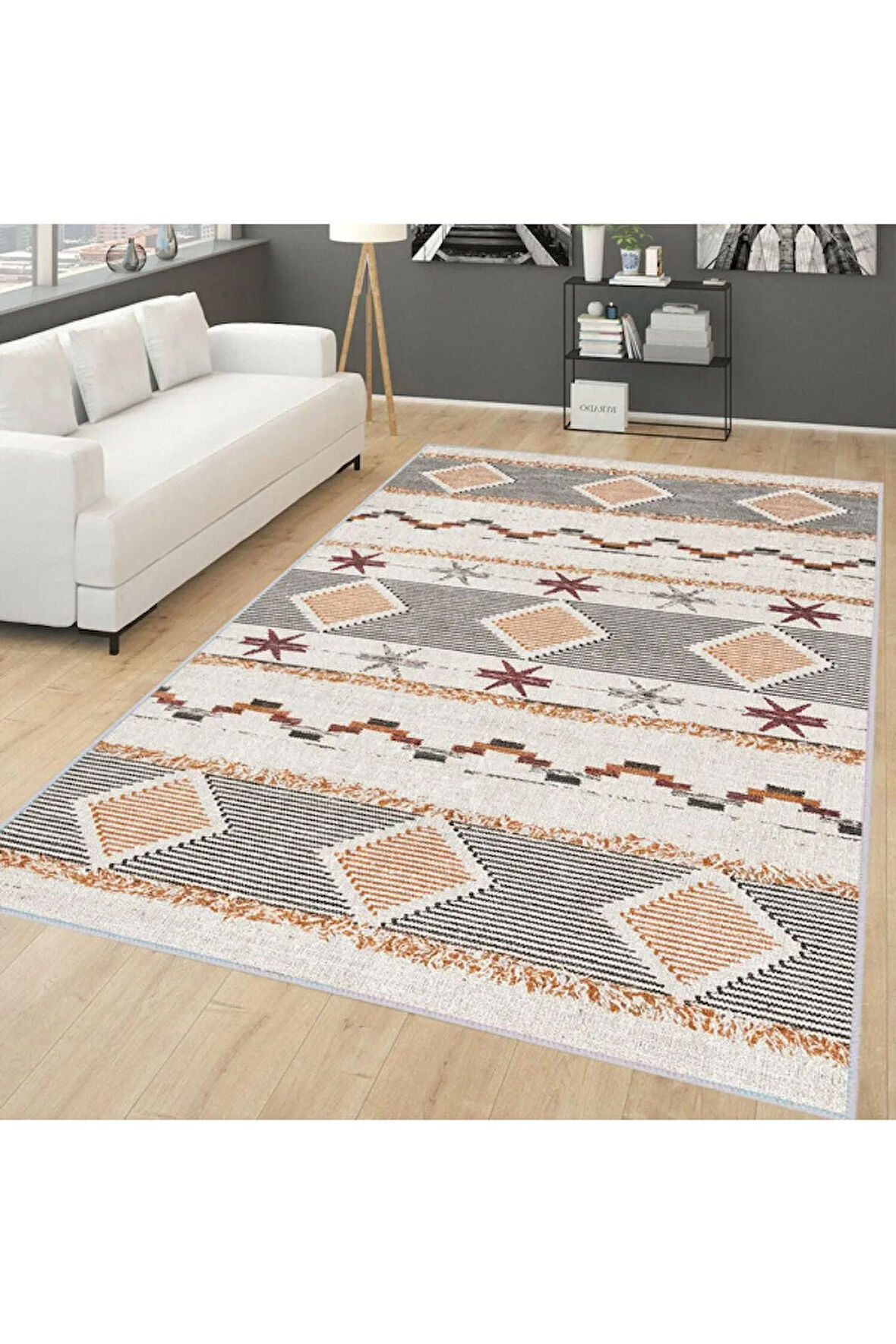 Dijital Baskı Yıkanabilir Kaymaz Taban Salon Halısı Ve Yolluk RVG0184-SM27