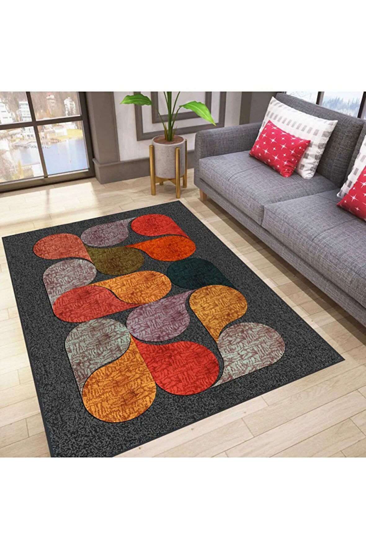 Dijital Baskı Yıkanabilir Kaymaz Taban Salon Halısı Ve Yolluk RVG0190-SD915