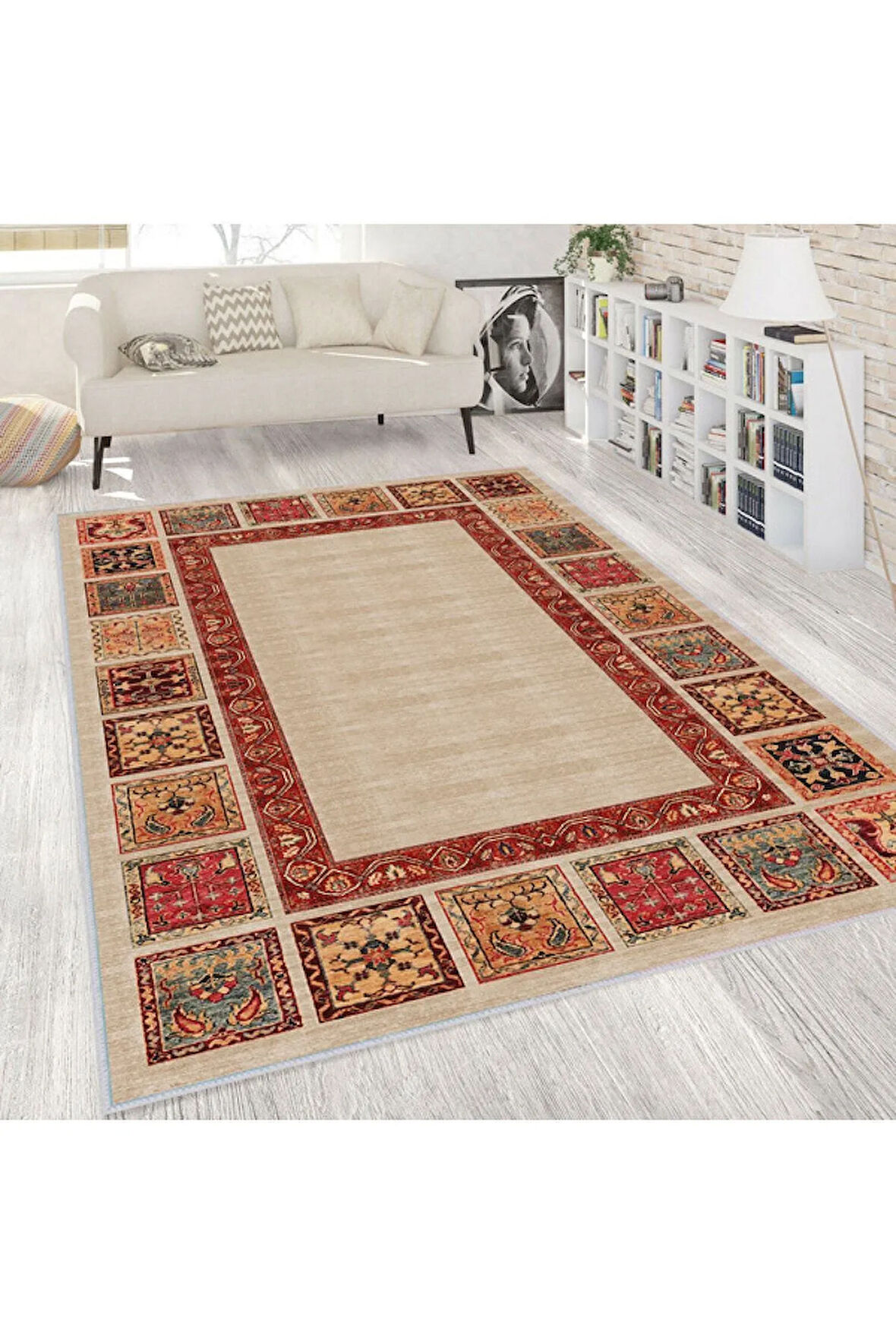 Dijital Baskı Yıkanabilir Kaymaz Taban Salon Halısı Ve Yolluk RVG0191-SD1184