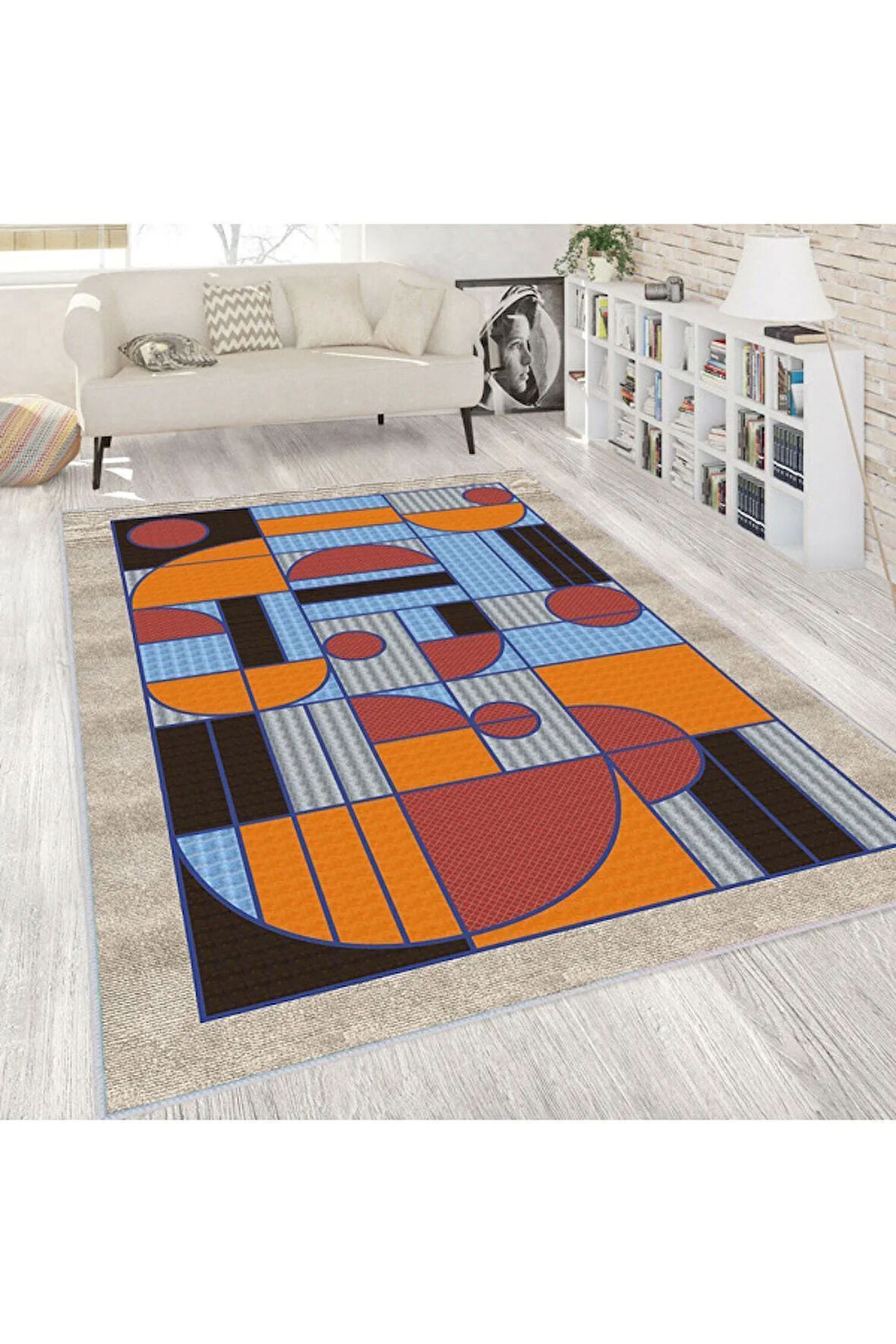 Dijital Baskı Yıkanabilir Kaymaz Taban Salon Halısı Ve Yolluk RVG0192-SD1003