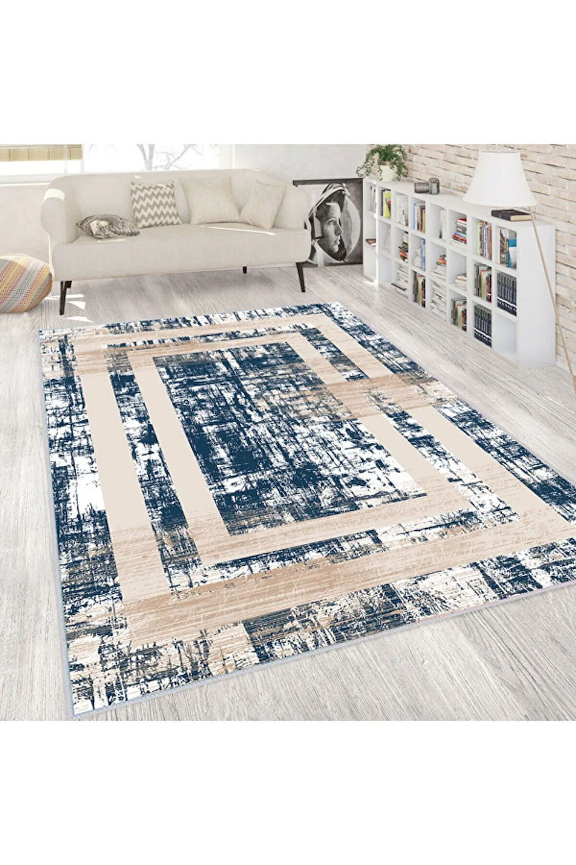 Dijital Baskı Yıkanabilir Kaymaz Taban Salon Halısı Ve Yolluk RVG0195-SD383