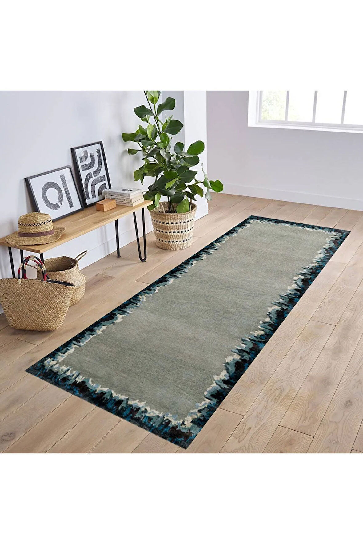 Dijital Baskı Yıkanabilir Kaymaz Taban Salon Halısı Ve Yolluk RVG0229