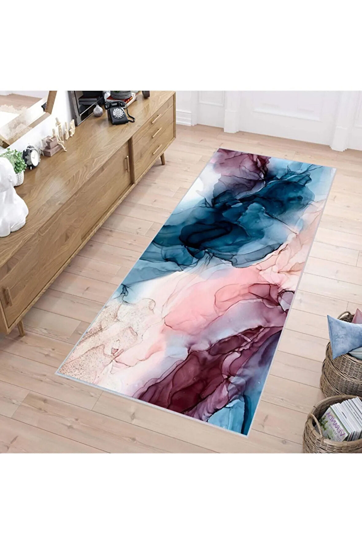 Dijital Baskı Yıkanabilir Kaymaz Taban Salon Halısı Ve Yolluk RVG0244