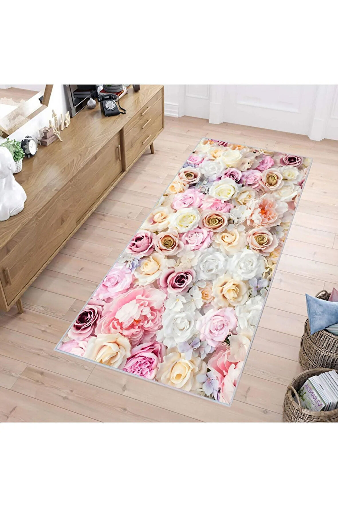 Dijital Baskı Yıkanabilir Kaymaz Taban Salon Halısı Ve Yolluk RVG0247