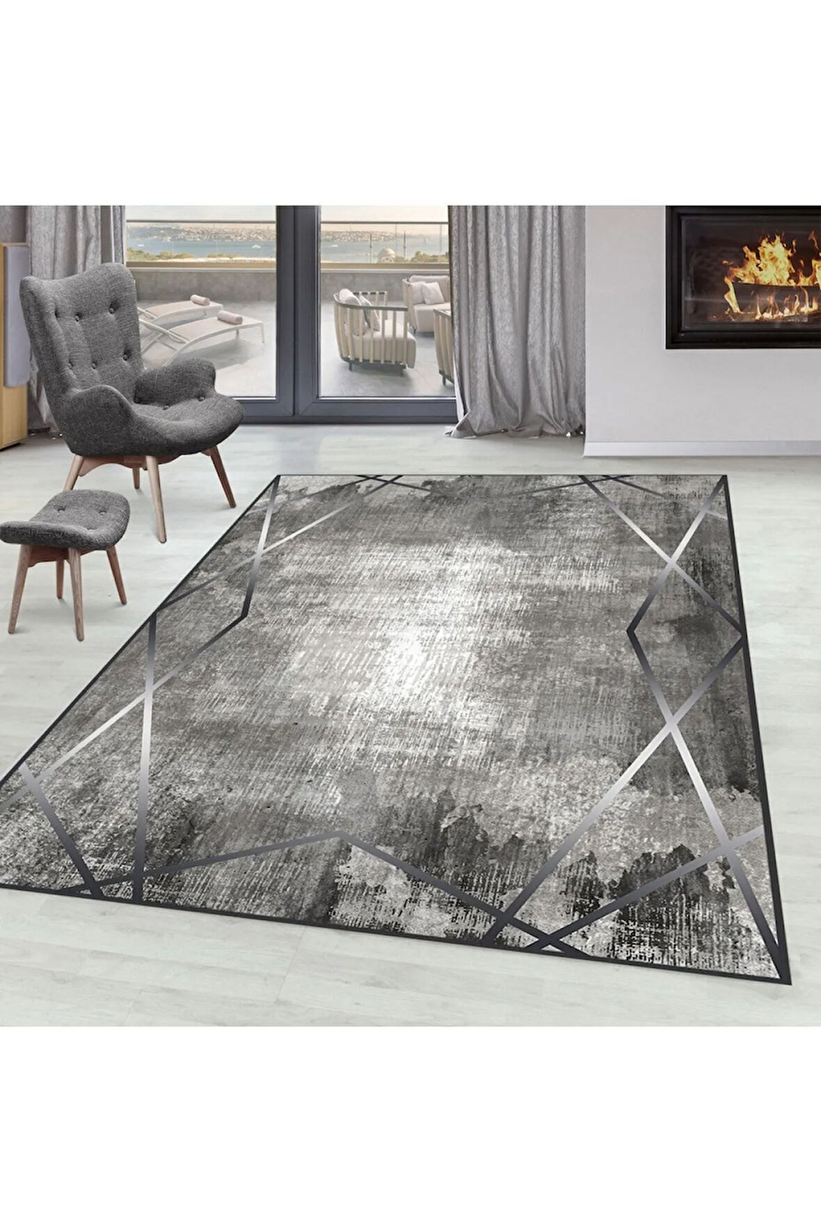 Dijital Baskı Yıkanabilir Kaymaz Taban Salon Halısı Ve Yolluk RVG0256