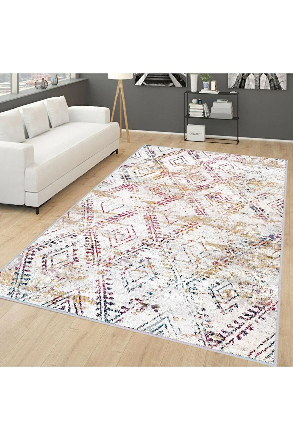 Dijital Baskı Yıkanabilir Kaymaz Taban Salon Halısı Ve Yolluk RVG0268