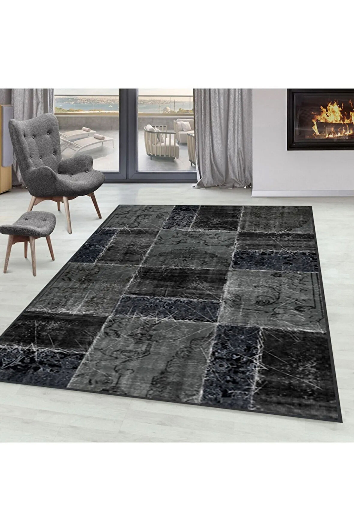 Dijital Baskı Yıkanabilir Kaymaz Taban Salon Halısı Ve Yolluk RVG0285-HT922