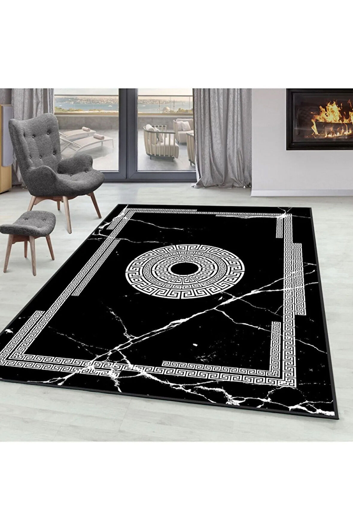 Dijital Baskı Yıkanabilir Kaymaz Taban Salon Halısı Ve Yolluk RVG0291-SD594