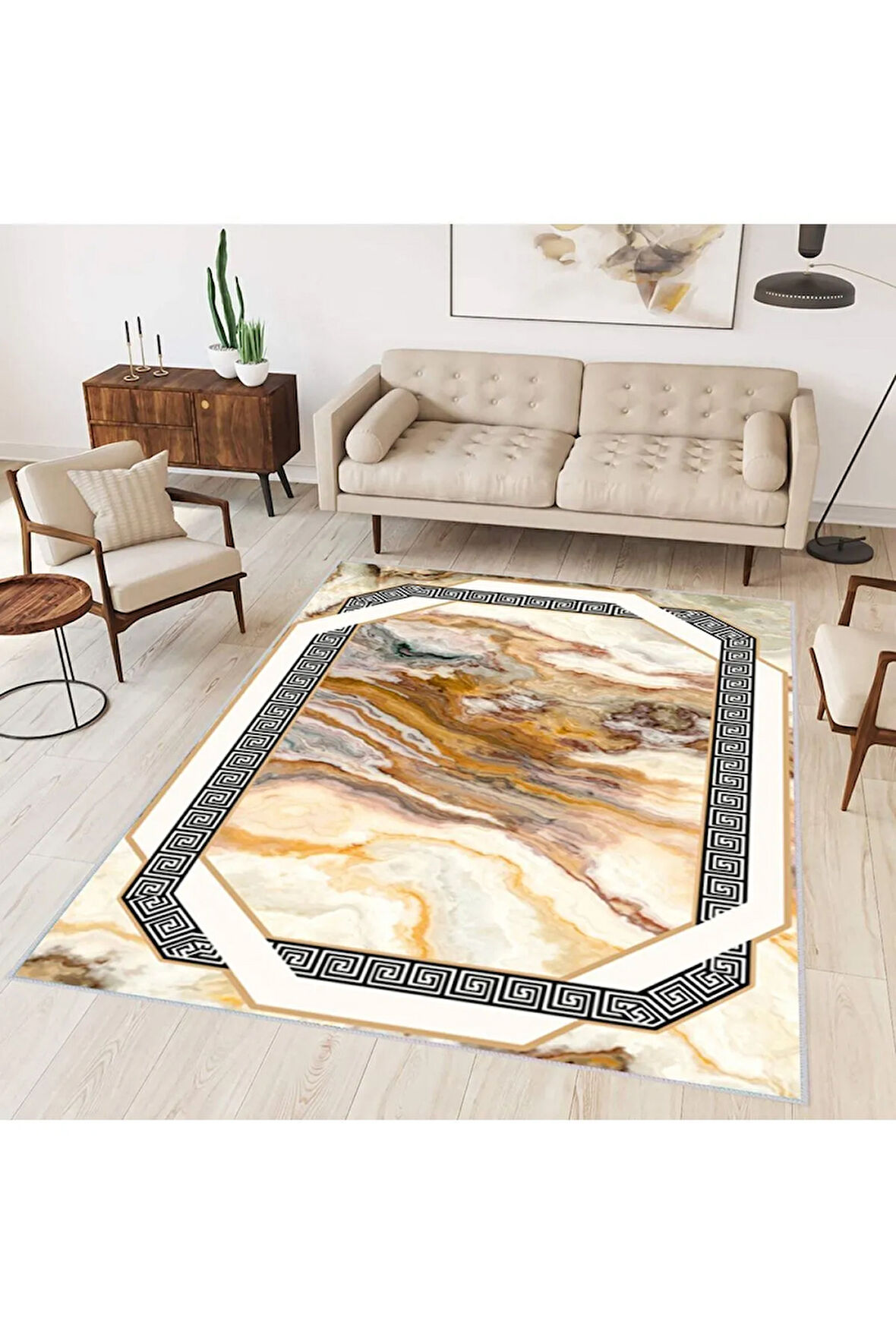 Dijital Baskı Yıkanabilir Kaymaz Taban Salon Halısı Ve Yolluk RVG0304-SD141