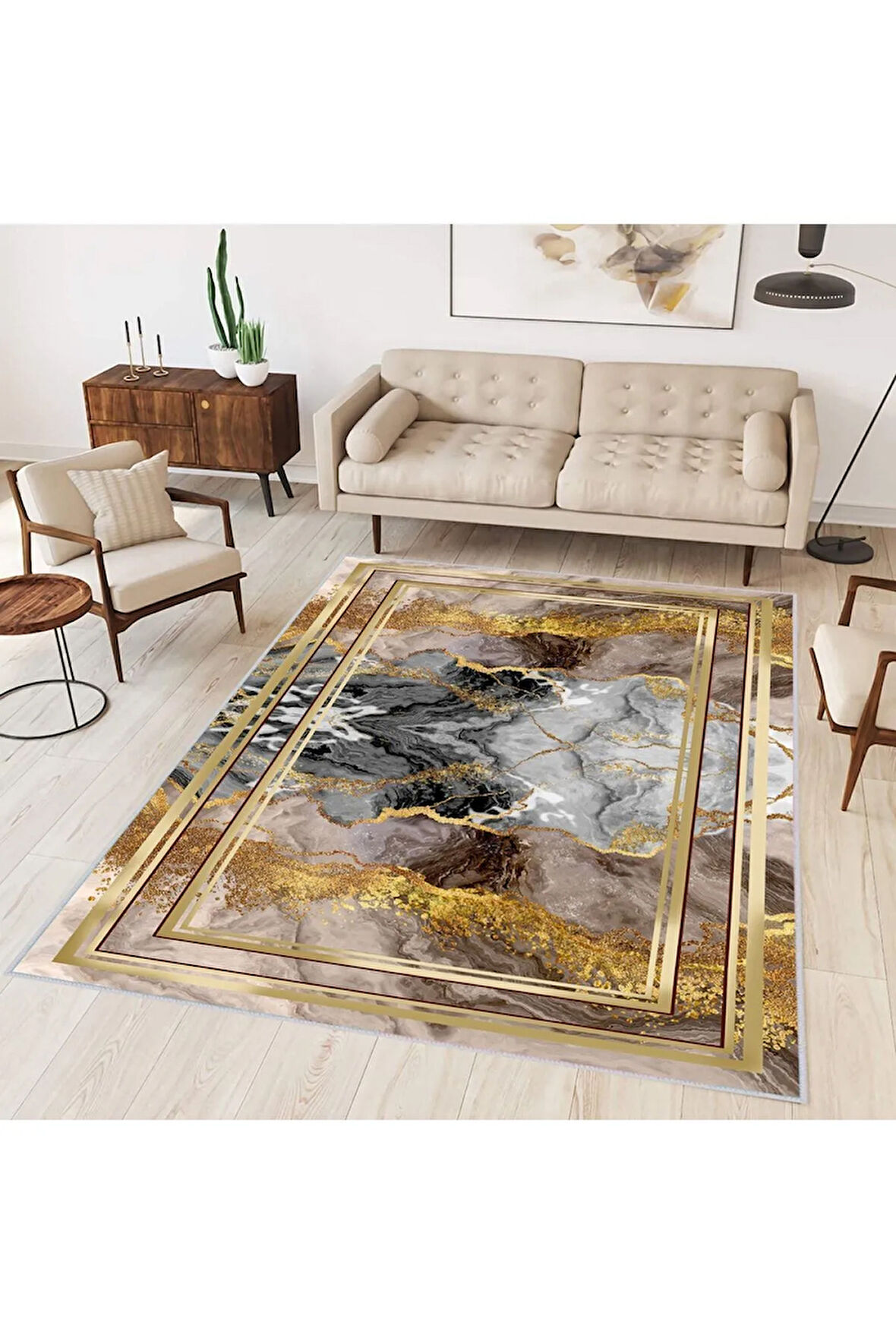 Dijital Baskı Yıkanabilir Kaymaz Taban Salon Halısı Ve Yolluk RVG0305-SD470