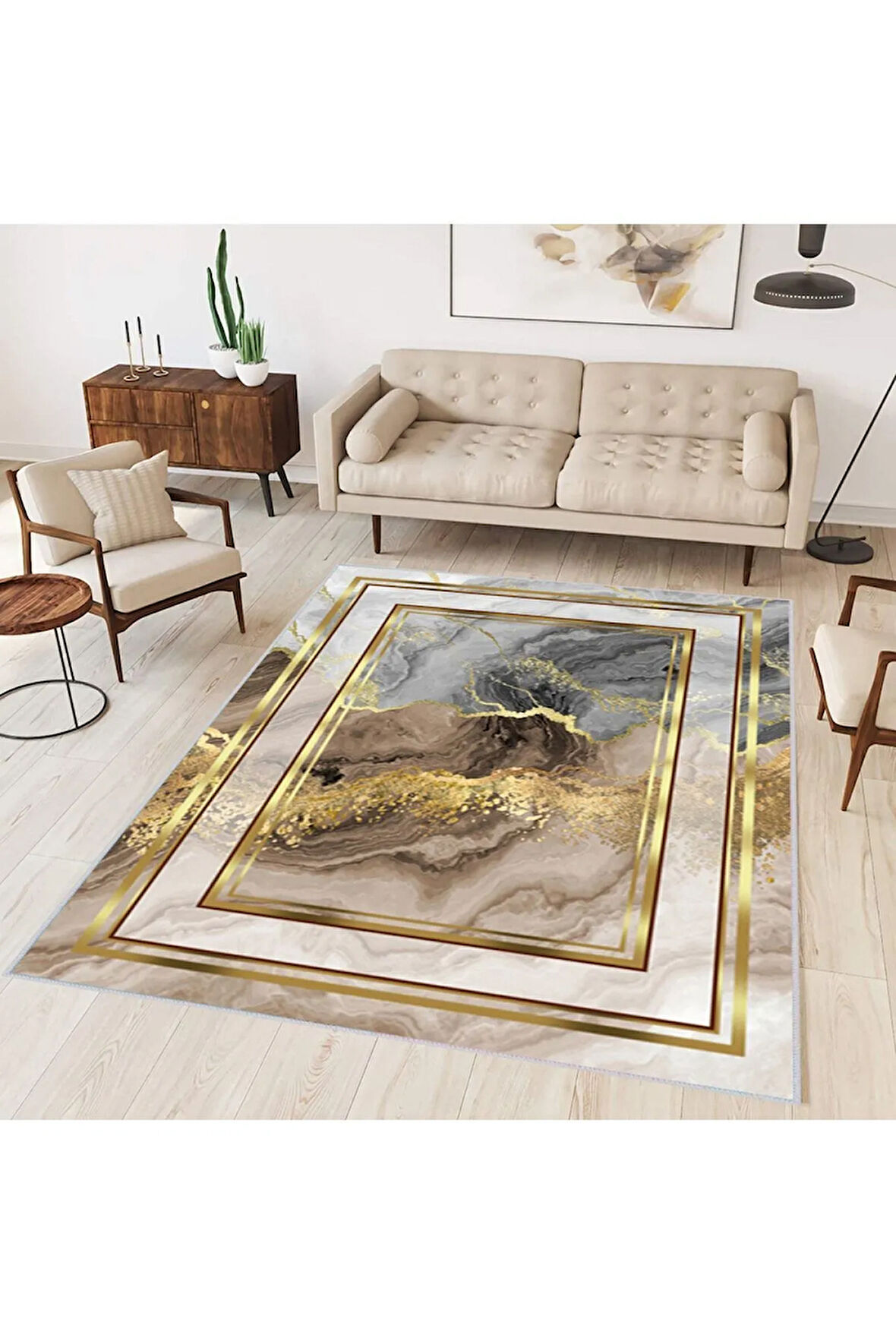 Dijital Baskı Yıkanabilir Kaymaz Taban Salon Halısı Ve Yolluk RVG0307-HY1180