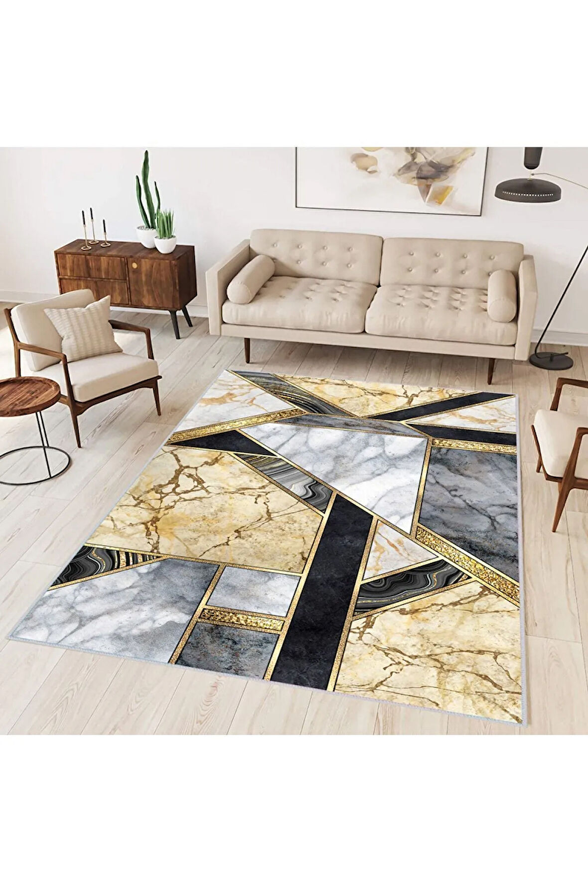 Dijital Baskı Yıkanabilir Kaymaz Taban Salon Halısı Ve Yolluk RVG0308-SD260