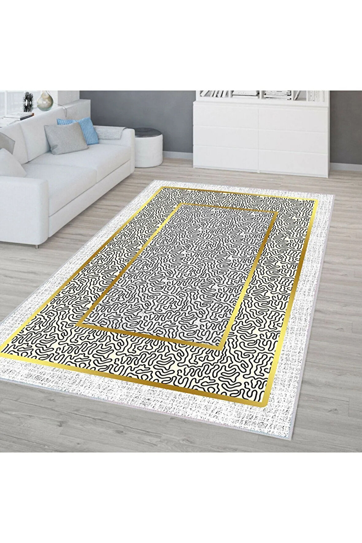 Dijital Baskı Yıkanabilir Kaymaz Taban Salon Halısı Ve Yolluk RVG0322-SD1074