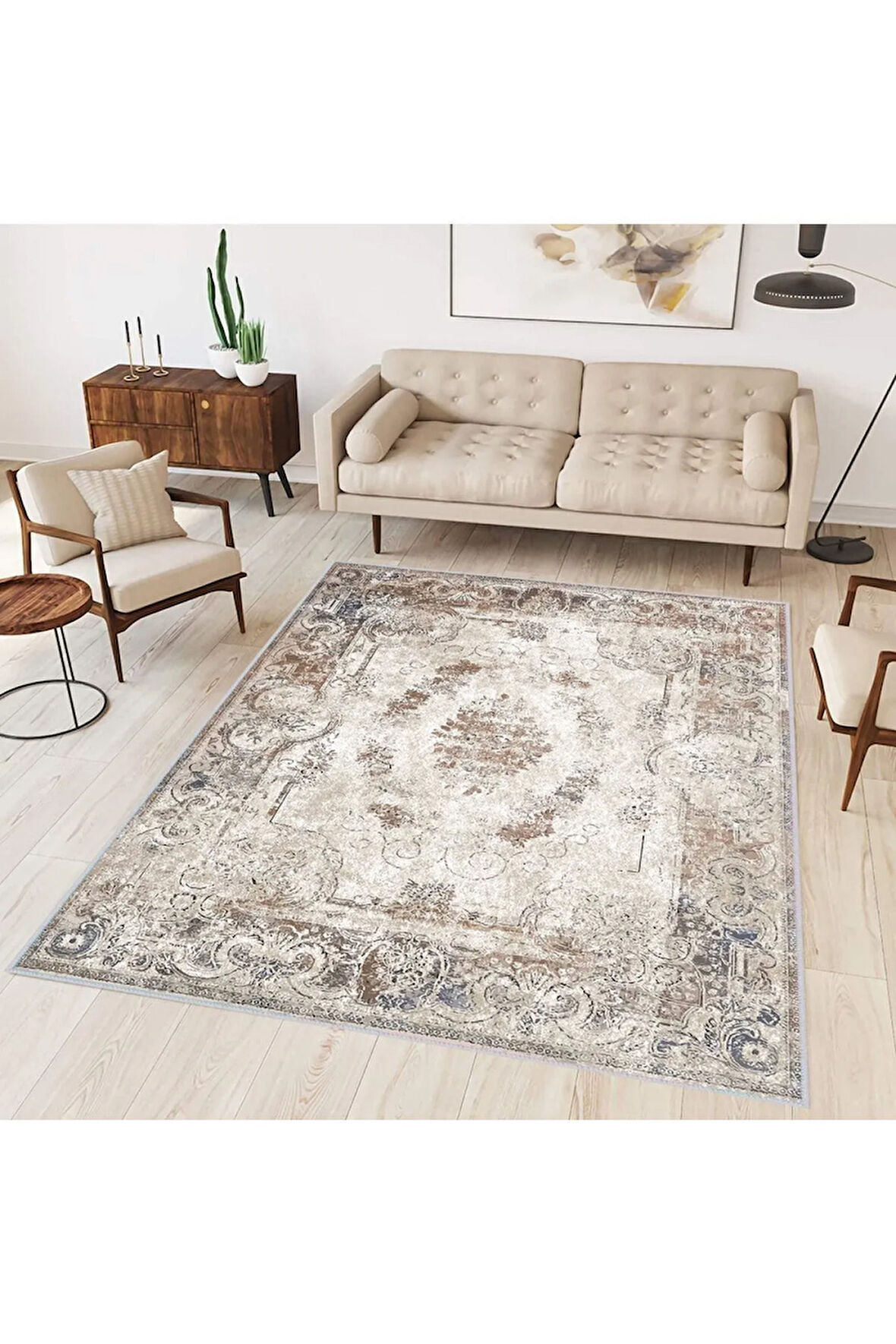 Dijital Baskı Yıkanabilir Kaymaz Taban Salon Halısı Ve Yolluk RVG0345