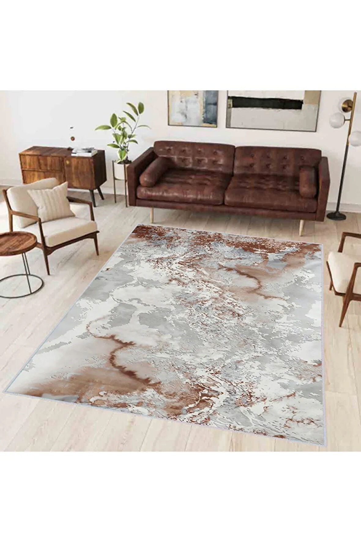 Dijital Baskı Yıkanabilir Kaymaz Taban Salon Halısı Ve Yolluk RVG0346