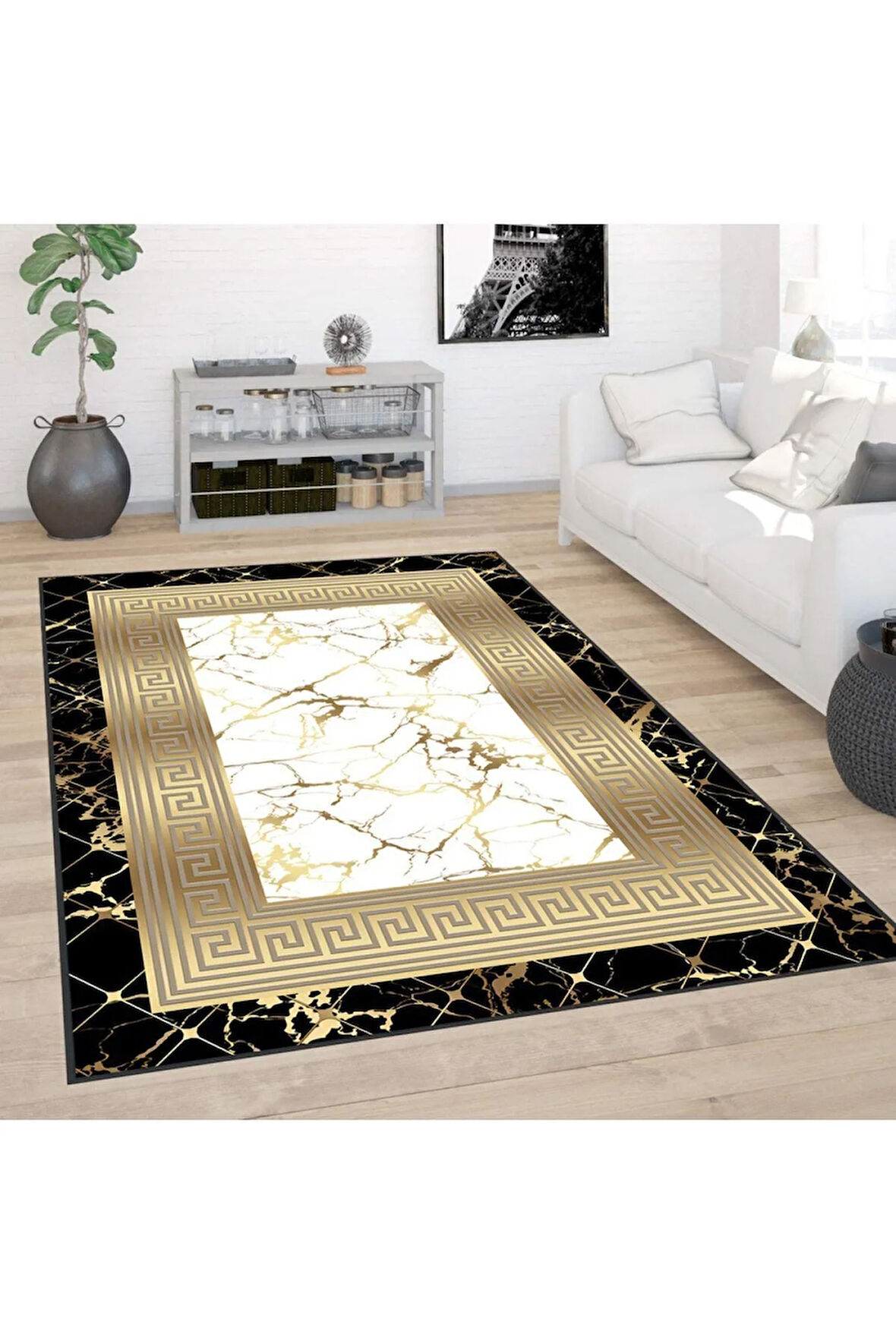 Dijital Baskı Yıkanabilir Kaymaz Taban Salon Halısı Ve Yolluk RVG0385