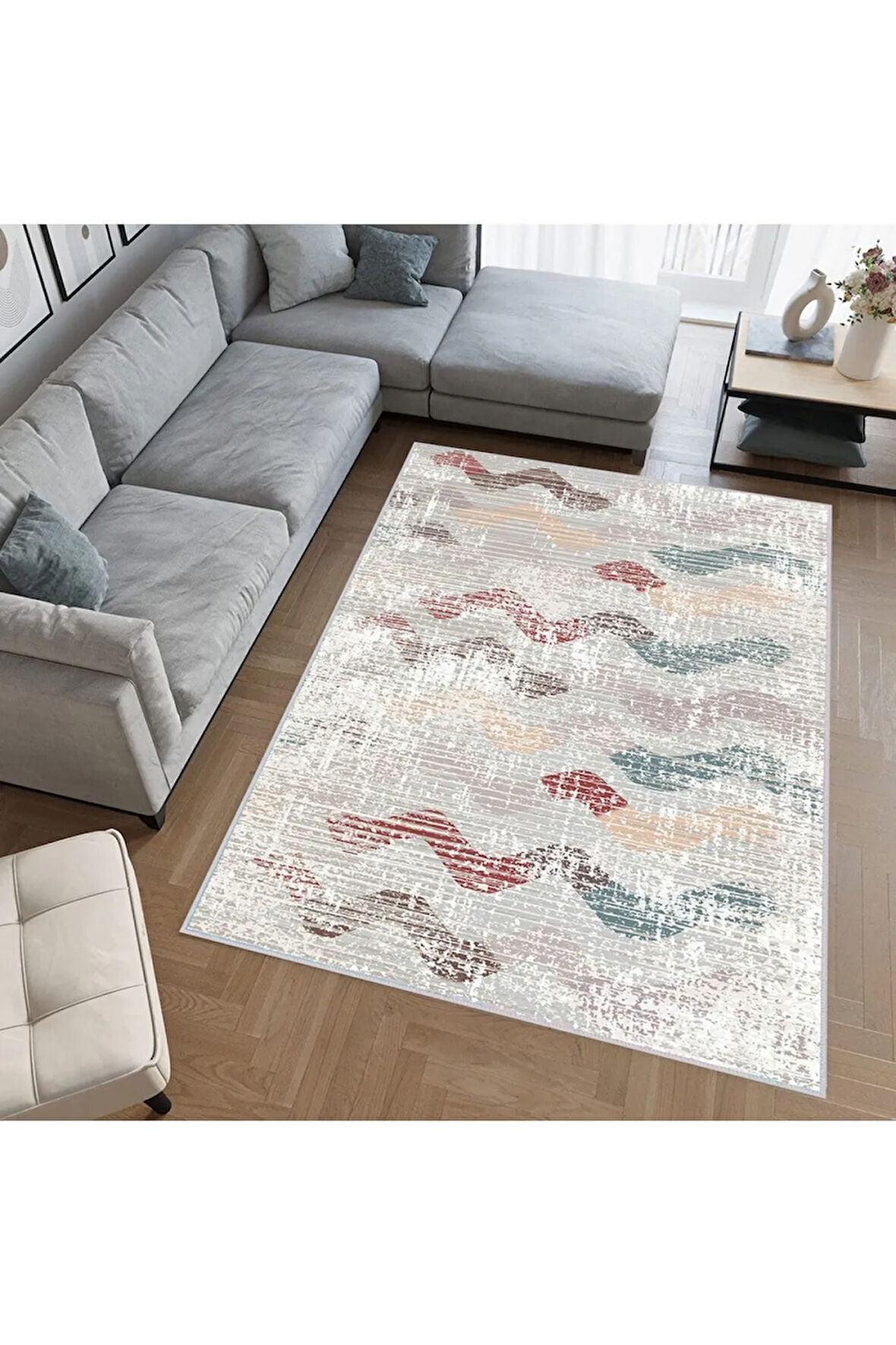 Dijital Baskı Yıkanabilir Kaymaz Taban Salon Halısı Ve Yolluk RVG0402