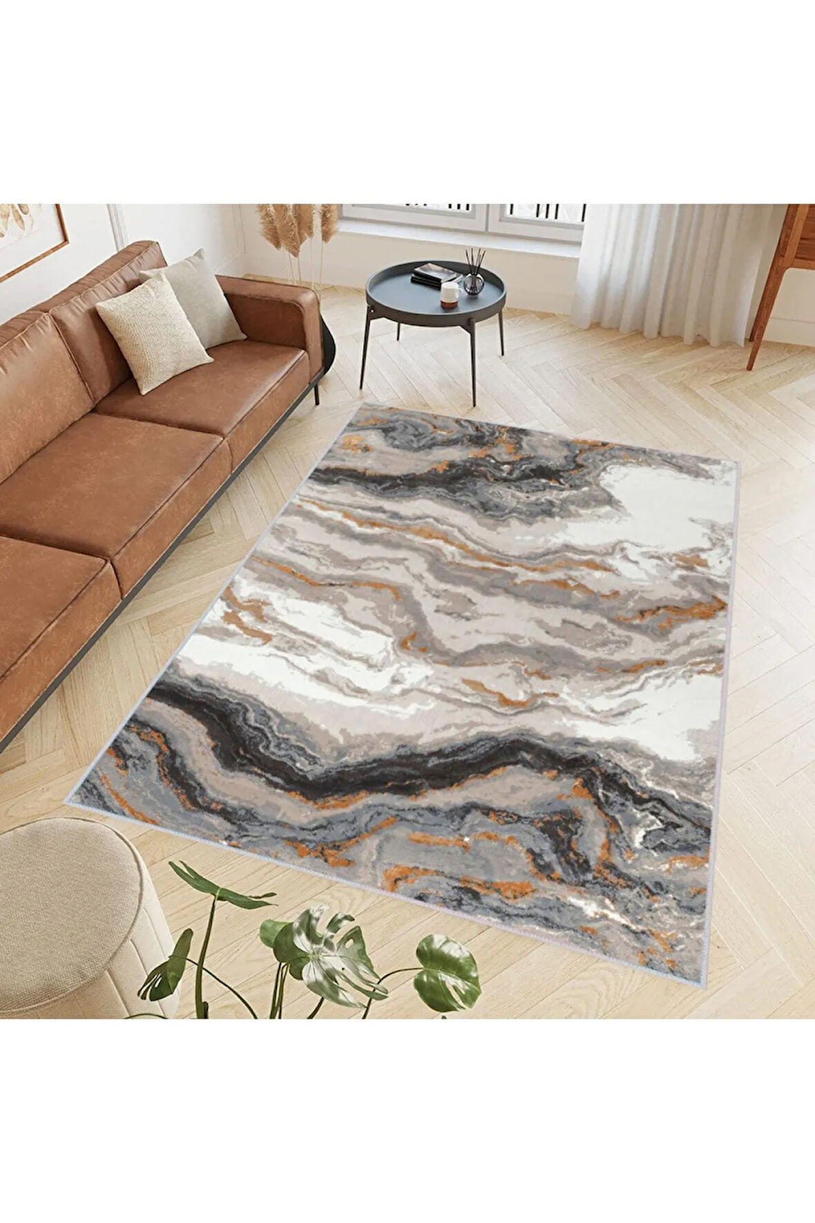 Dijital Baskı Yıkanabilir Kaymaz Taban Salon Halısı Ve Yolluk RVG0411