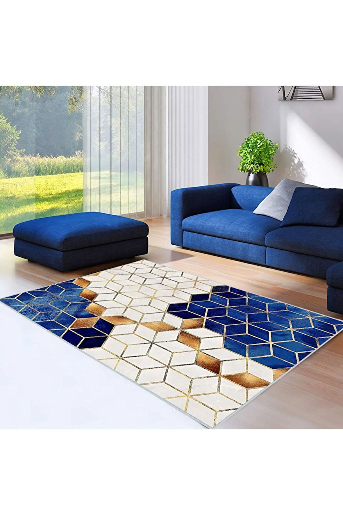 Dijital Baskı Yıkanabilir Kaymaz Taban Salon Halısı Ve Yolluk RVG0418