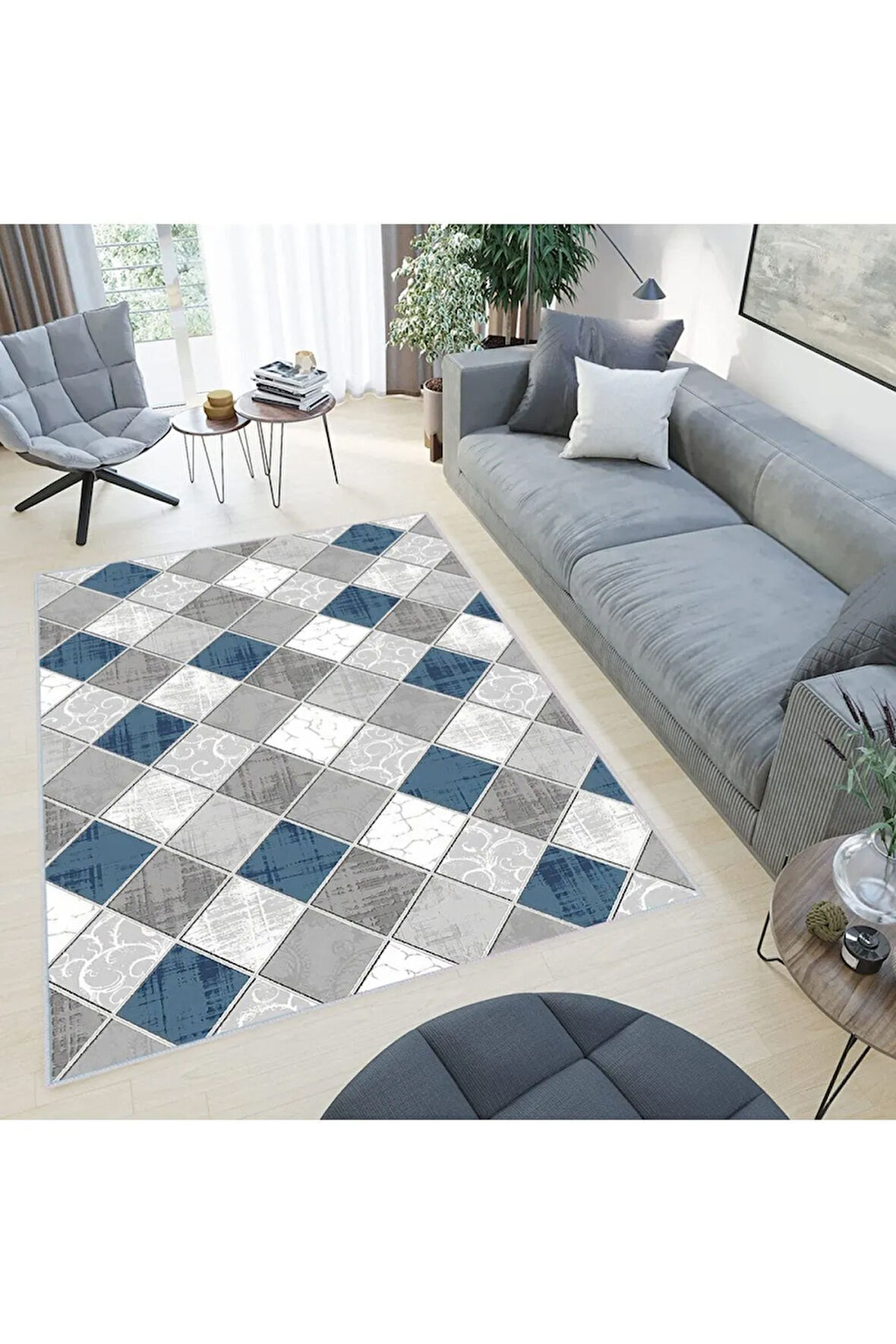 Dijital Baskı Yıkanabilir Kaymaz Taban Salon Halısı Ve Yolluk RVG0421